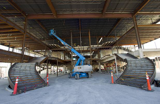 A view of what will be the lobby of the Peace Palace, a Unification Church convention and training center, under construction at 6590 Bermuda Road Monday, April 7, 2014.