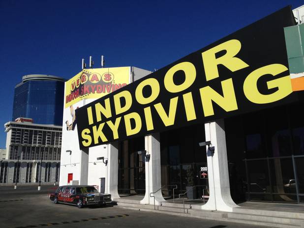 The Las Vegas Convention and Visitors Authority wanted to spend up to $19 million for 4.8 acres of property on Convention Center Drive, including the Vegas Indoor Skydiving building, pictured Wednesday, Sept. 3, 2014.