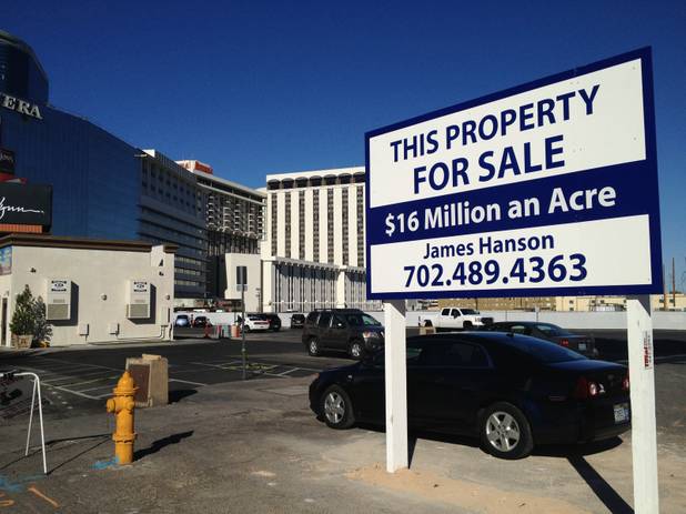Development company Triple Five is trying to sell a 5.4-acre property on the north Strip for $16 million per acre, as pictured Wednesday, Sept. 3, 2014.