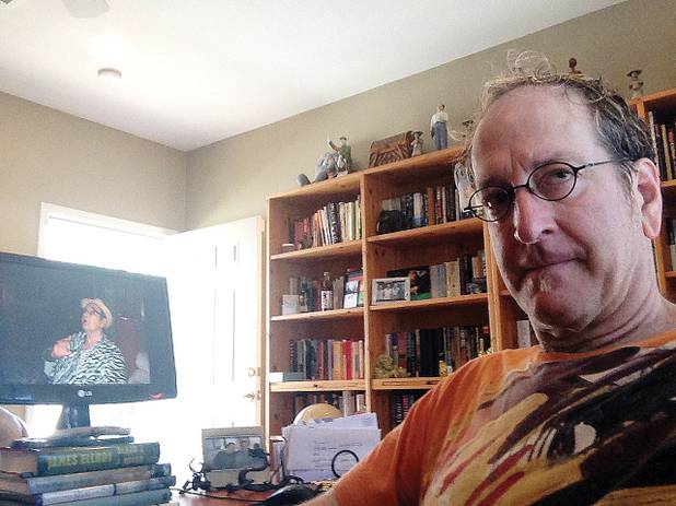John Glionna, a reporter for the Los Angeles Times, takes a selfie at his home in Henderson.