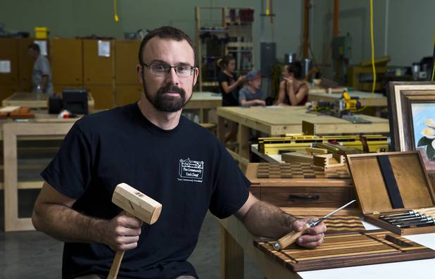Will Dameron, owner of Community Tool Chest, offers a local workshop where customers can get help building furniture, making crafts and more.