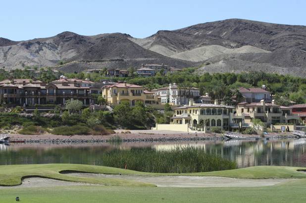Homes overlooking the Reflection Bay Golf Course at Lake Las Vegas are shown in this file photo. 