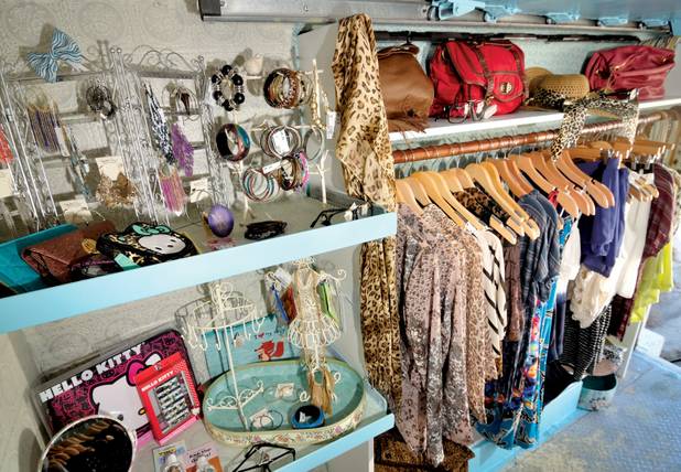 The Haute Chix truck is gutted to make room for clothing racks and shelves for accessories. 
