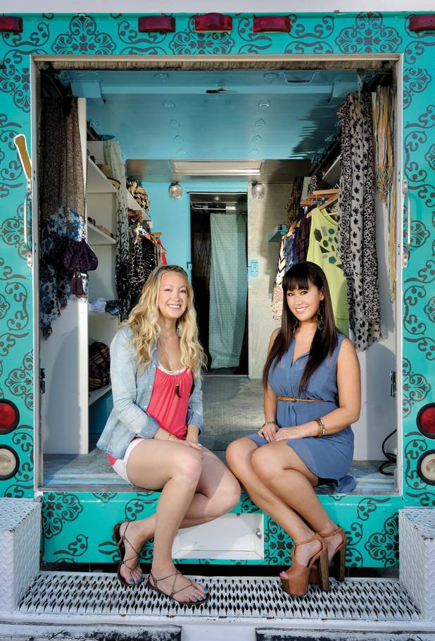 Style delivery: Partners Mandi Staggs (left) and Selena Viskovich are adding fashion to the truck market.