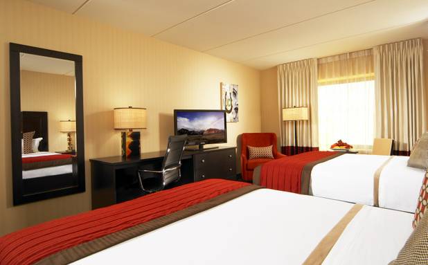 A remodeled room at Boulder Station. The hotel-casino debuted updated rooms in October 2011.
