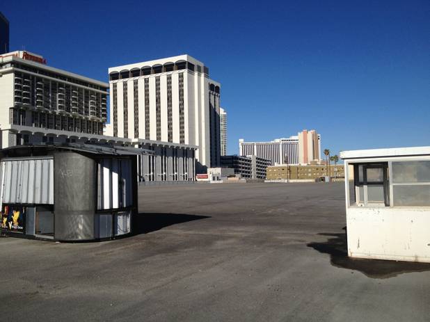 The land near the Riviera that development company Triple Five is trying to sell has kiosks on it Wednesday, Sept. 3, 2014.