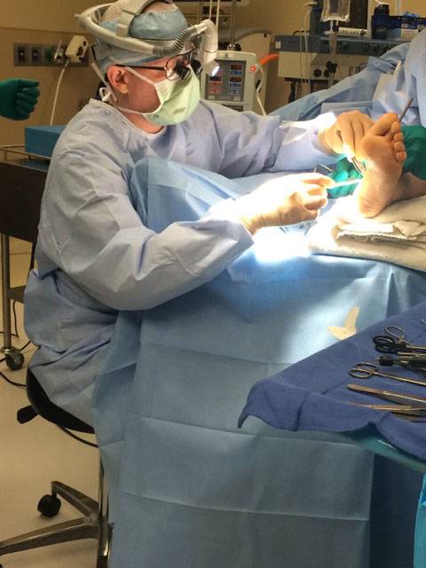 Dr. Timothy W. Tollestrup performs peripheral nerve surgery to treat pain.