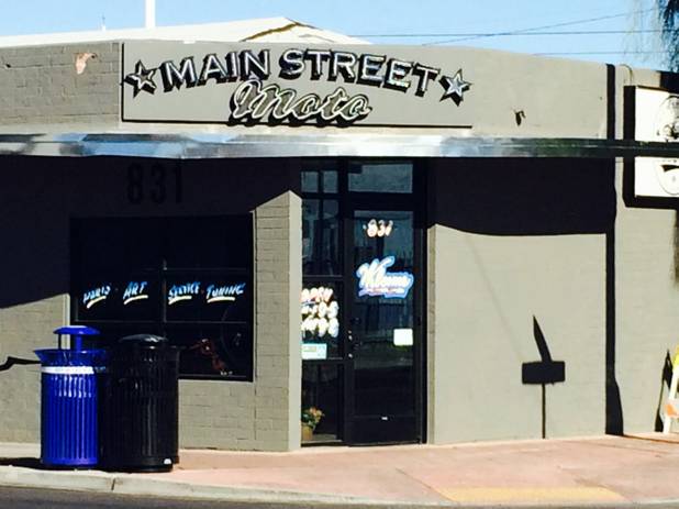 Main Street Moto, located downtown at 831 S. Main St., sells motorcycles, motorcycle parts and art.